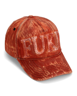 Freshiam HAT OS "FUKK" PAINTED S.O.M HAT — RUBY RED