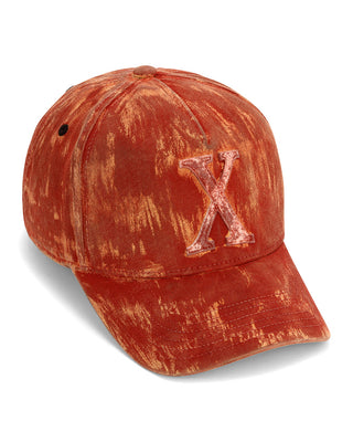 Freshiam HAT OS "X" PAINTED S.O.M HAT — RUBY RED