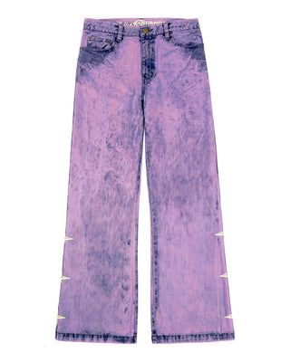 Freshiam JEANS Triple Star Flared Jeans - Purple Lava